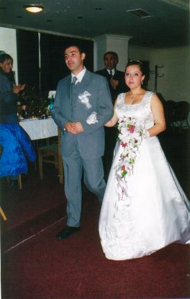our wedding -  This is a picture of me and my husband on our wedding day