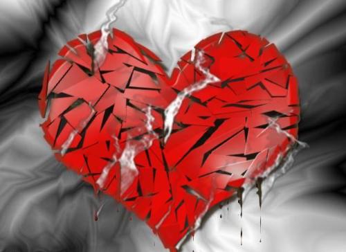 bleeding heart - a wounded and broken heart symbolizes mine