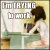 trying to work - working at home isn&#039;t as easy as it sounds! 