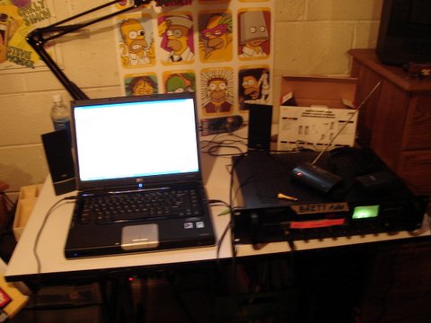 Studio Band Computer Set Up - This is the most basic set up that you can possibly have for a small have garage band studio based band. This is about as simple as you can get and record with. Real cheap and has bad quality.