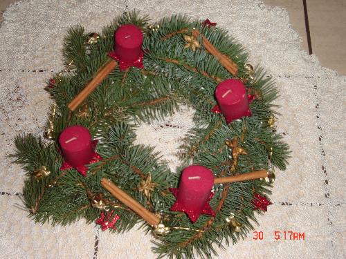 christmas garland - christmas garland on the table with cinammon