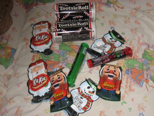 The Start Of The Stockings - A small start to the grandsons Christmas Stocking Candy stash The Start Of The Stockings - A small start to the grandsons Christmas Stocking Candy stash