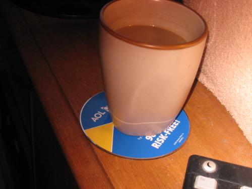 CD Coaster on my desk - great use for those free CD's