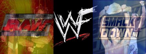 Raw vs. Smackdown Custom Graphic - A customized graphic of both brands of WWE being Raw and Smackdown.