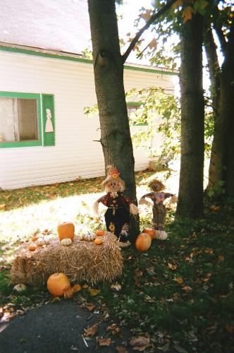 Autumn Decorations - Here's how the front of my house was decorated the autumn of 2003. I love this time of year!