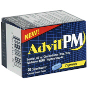 Advil PM - Advil PM pain reliever for nighttime is supposed to take away pain and help you sleep.
