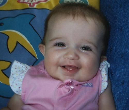 My granddaughter - This is my 6 month old granddaughter Mackenzie Grace. She is a little treasure, always pleasant, always smiling.