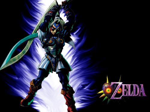 Wall of Majora's Mask with Fierce Diety Link - A picture of Link in his Fierce Diety form from the game with a huge mixed reaction in Majora's Mask. He is about ready to begin battle and doesn't look too happy and is ready to destroy anyone in his path.