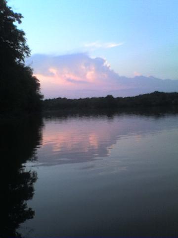 dusk - Taken in the evening as the sun was setting at a lake near us.
