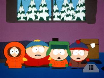 Southpark kids - The southpark kids (the main characters. From left to right, Kenny, Cartman, Kyle, and Stan.