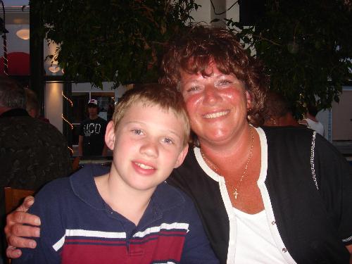 Me and My Son - This is a picture of my son and me at a Greek restaurant in Tarpon Springs, Florida.
