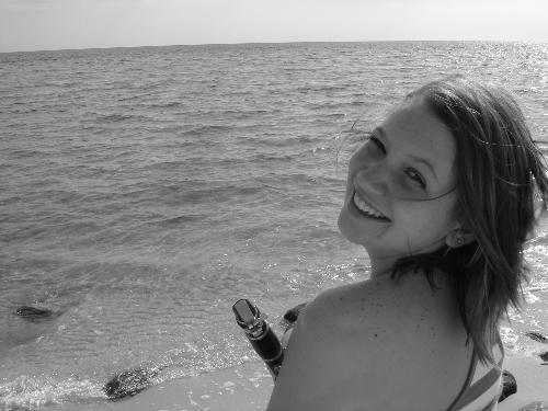 My daughter at Pine Island - My daughter at Pine Island, posing for her graduation pictures