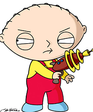 Family Guy - Stewie looking mischievous.