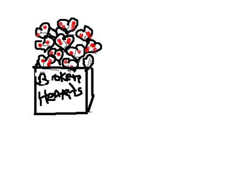 My box of broken hearts - If I were given a million dollars for each time my heart was broken ..I would never have to work again. and I would spend each day helpnig others who have broken hearts.