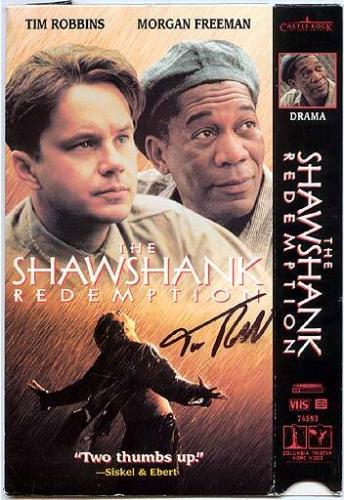 Shawshank Redemption movie cover, signed by Tim Ro - A lucky grab of my own, Tim Robbins signed this for me in person.