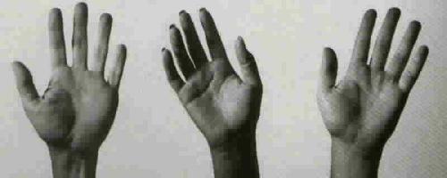 palms up - your palms would reveal so much information.