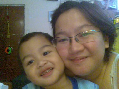 Me and My Youngest - This is me together with my youngest son who is 2 1/2. I love being a mom to him and to his older sister. I love them both and they are my life.