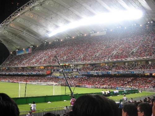 Hong Kong stadium packed at night! - Hong Kong stadium packed at night during the barclay asia trophy!