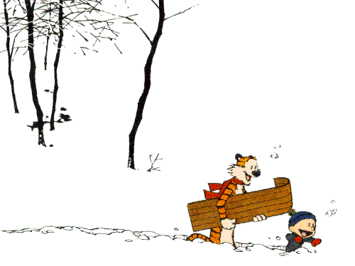 calvin & hobbes - wonderful comic..
i never miss it in my newspaper.. it comes each day..
:) calvin & hobbes - wonderful comic..
i never miss it in my newspaper.. it comes each day..
:)