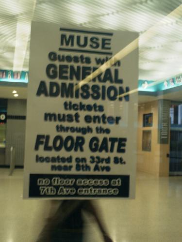 Muse Concert - Yeah... I was I was down there... Muse concert MSG in August 2007