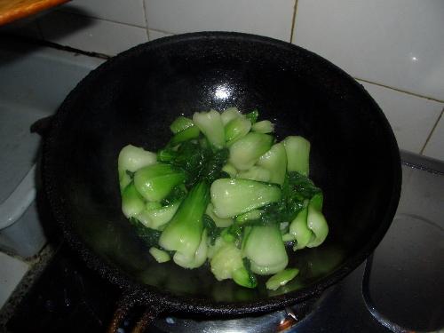 green vegetable cooked by me - my favorite vegetable