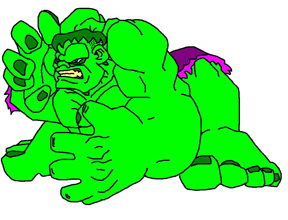 Controling your emotions - Hulk, the alter ego of Bruce banner who appears whenever he loses control of his emotions and goes into a rage!