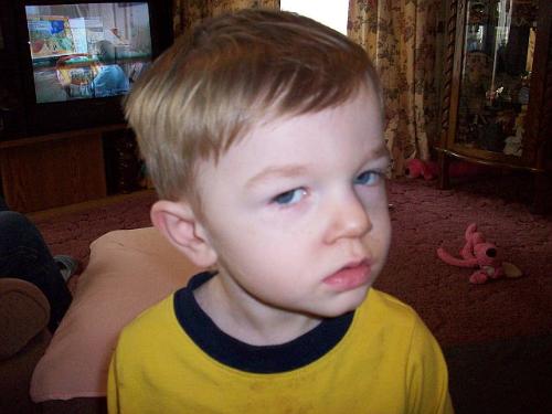 So serious - My grandson, Caleb looking so serious