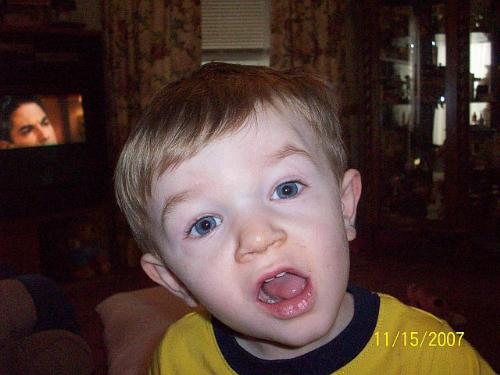 What a flirt! - My grandson, Caleb