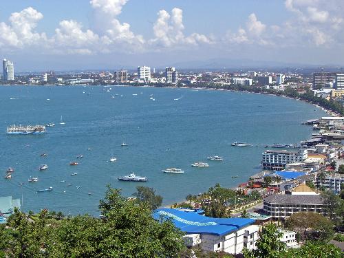Pattaya Bay - View from the Pratumnak Hill over Pattaya Bay