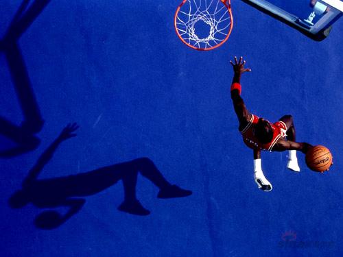 Michael Jordan  - He leads me to know NBA, he shows how basketball should be played, and he change the history of basketball. He can fly, as he dunks the ball in .He fools his opponents again and again and scores on their head time after time, yet they can do nothing about it but enjoy his great show. He is a legend of basketball!!!