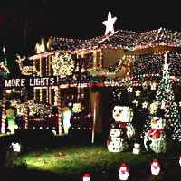 Christmas Lights - This is something like our house. 