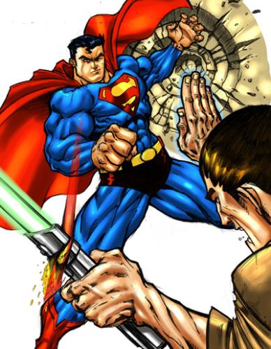 cartoons - superman fight sceen
