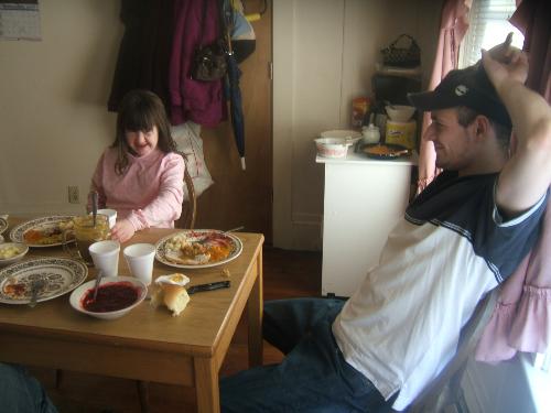 Jeff and Vicky at dinner - Jeff and Vicky