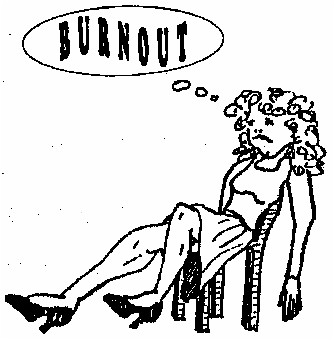burnout - An exhausted person