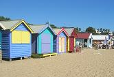 Beach houses - Colourful houses on one of the beautiful beaches in Victoria, Australia