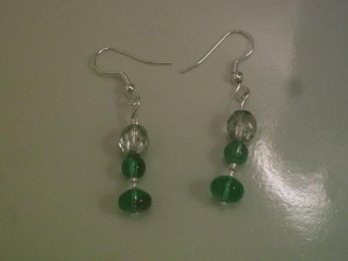 green earrings - Handmade earrings