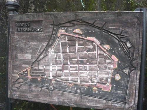 Intramuros Map - The map of Intramuros carved in hardwod.