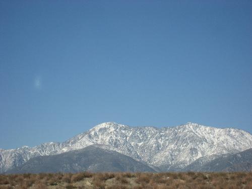 San Bernardino mountains - San Beranardino mountains east of Los Angeles. This view is the east side of the mountains. See we do have snow capped mountains in Southern California (but only for a few days after a storm)