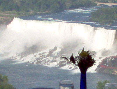 Niagra Falls Restaurant View - This photo was taken from a restaurant in Canada unfortunately I forget the name of the restaurant.