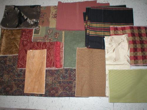 Scrap fabrics - Can't figure out what to do with these ulpolstry scraps.