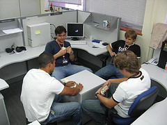 Workplace - In a discussion at office