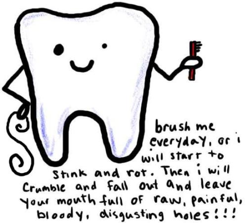 tooth decay - brush your teeth
