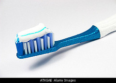 Tooth brush - This shows a toothbrush with paste