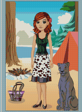 virtual girl - My yahoo avatar I love this pic. I would love to have a pet Panther. If only that were possible to tame one to protect and love me and my family. I will post more later.What do you think of her looks?