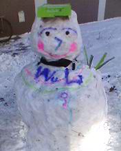 snow man - i have not made a sonwman by myself,even in my childhood,what a pity!