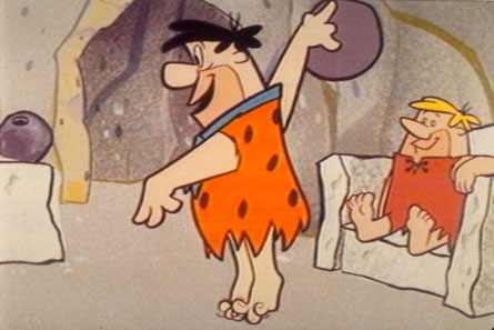 Fred bowling - Fred Flintstones loves bowling to much. He's always getting into trouble for using up their saving money just to buy a new ball. Also he sneaks out at times to going bowling. That is more important to him then respecting his wifes wishes. Thats probably why he ain't my favorite character in the show. I know that Barney sneeks off to put he loves and respects his wife more.