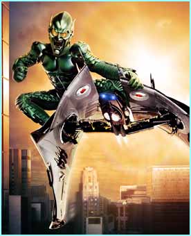 Green Goblin - Now thats a bad guy for sure. what did you think of this criminal. he only wanted his business to stay alive and more money. I liked him. but its ok that he dies at the end of this movie.