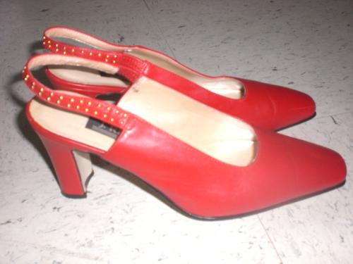 Great red shoes - Beautiful red leather sling back shoes. These may get listed next Sunday
