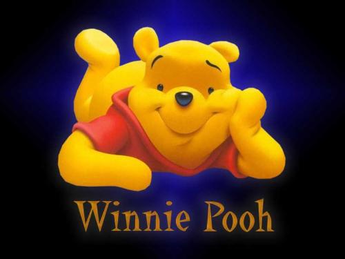 Winnie the pooh - I love this cartoon. Everything in my house has this picture the cups, plate, bedsheets