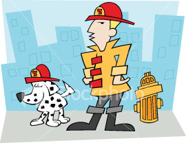 Fireman and his helper - Firemen need extra help at times. Its nice to know that some where in the world the firemen have a great friend and worker that smells out people to save them. we don&#039;t have them here in Ak but I know there out there.